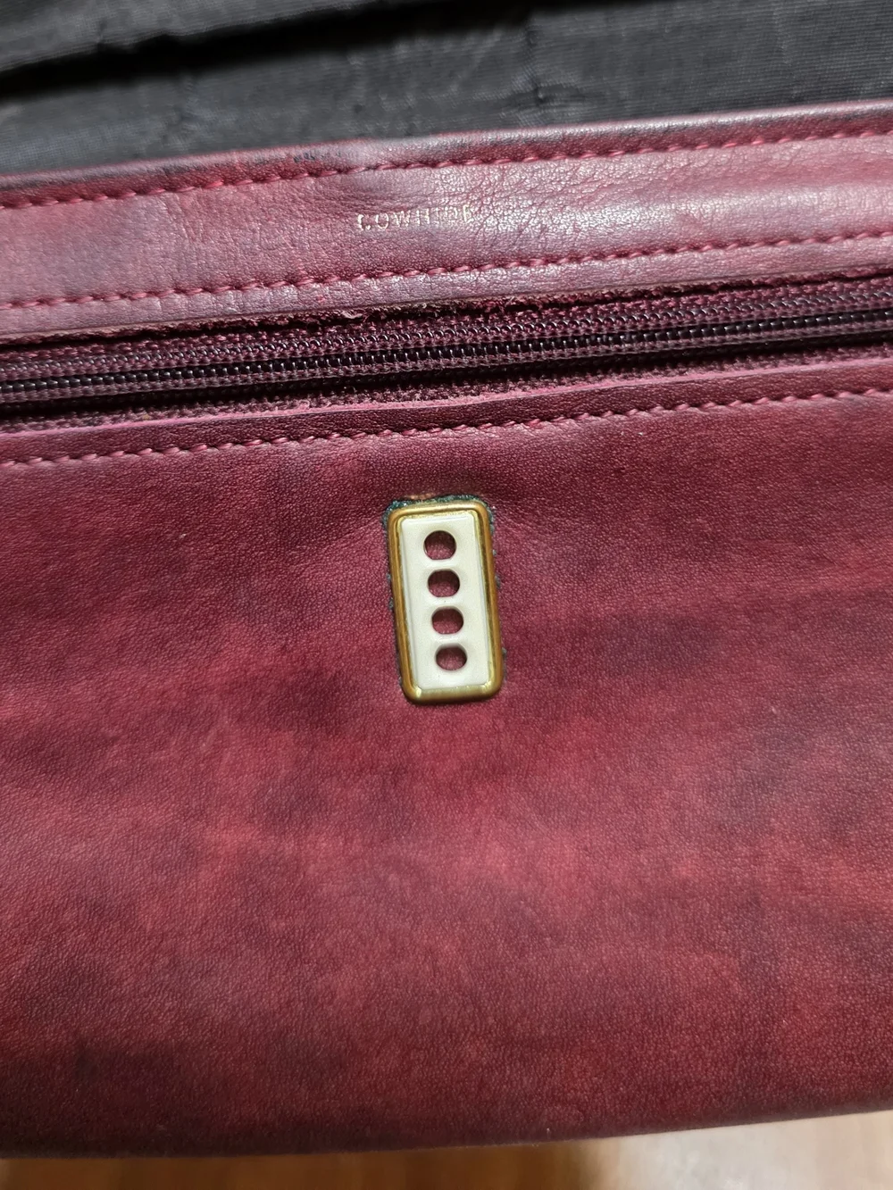 Vintage Rolfs Burgundy Red Cowhide Leather Wallet